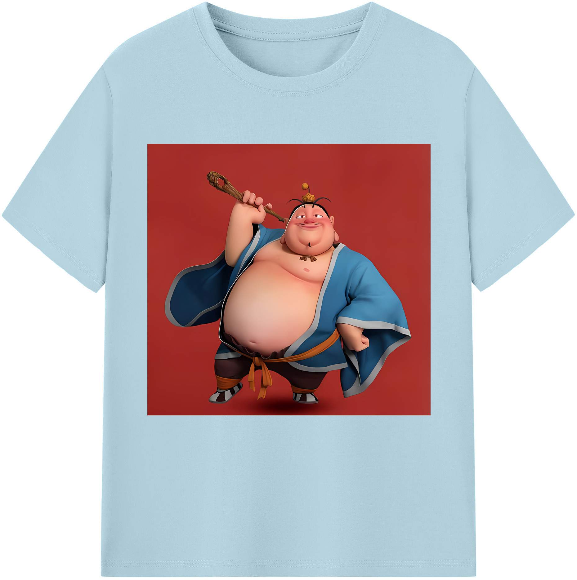 （画像用） Ne Zha 2 ナタ 魔童の大暴れ 綿100％半袖Tシャツ（フロントプリント）